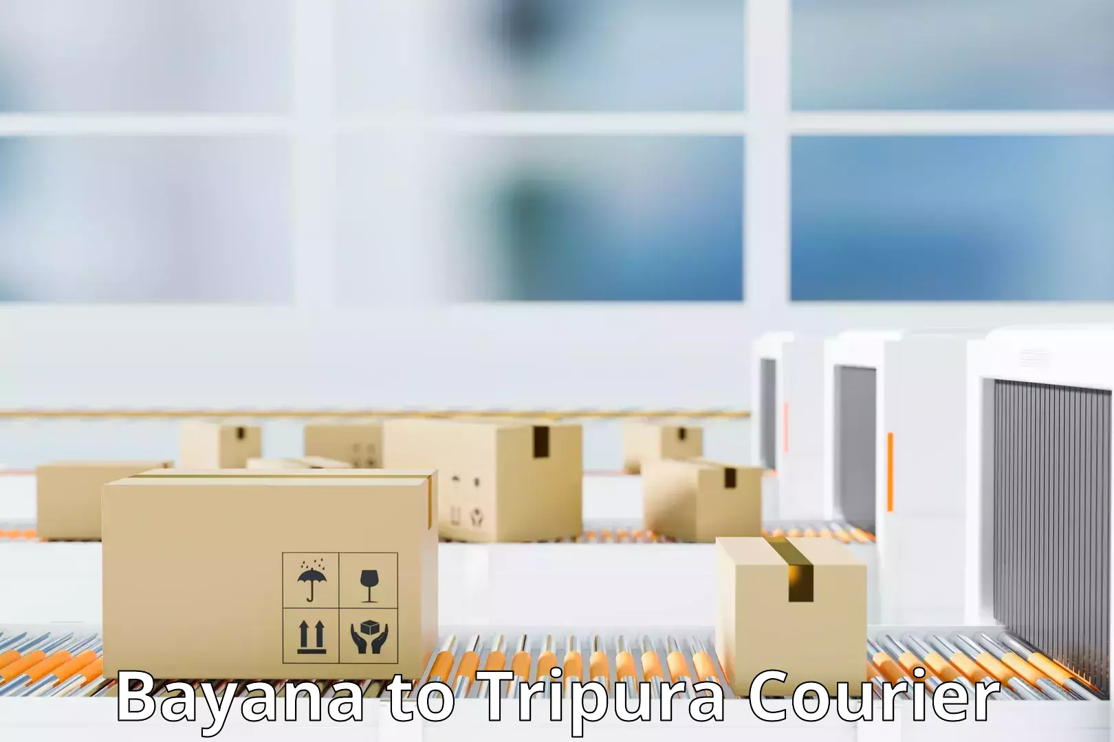 Affordable international shipping in Bayana to Udaipur Tripura