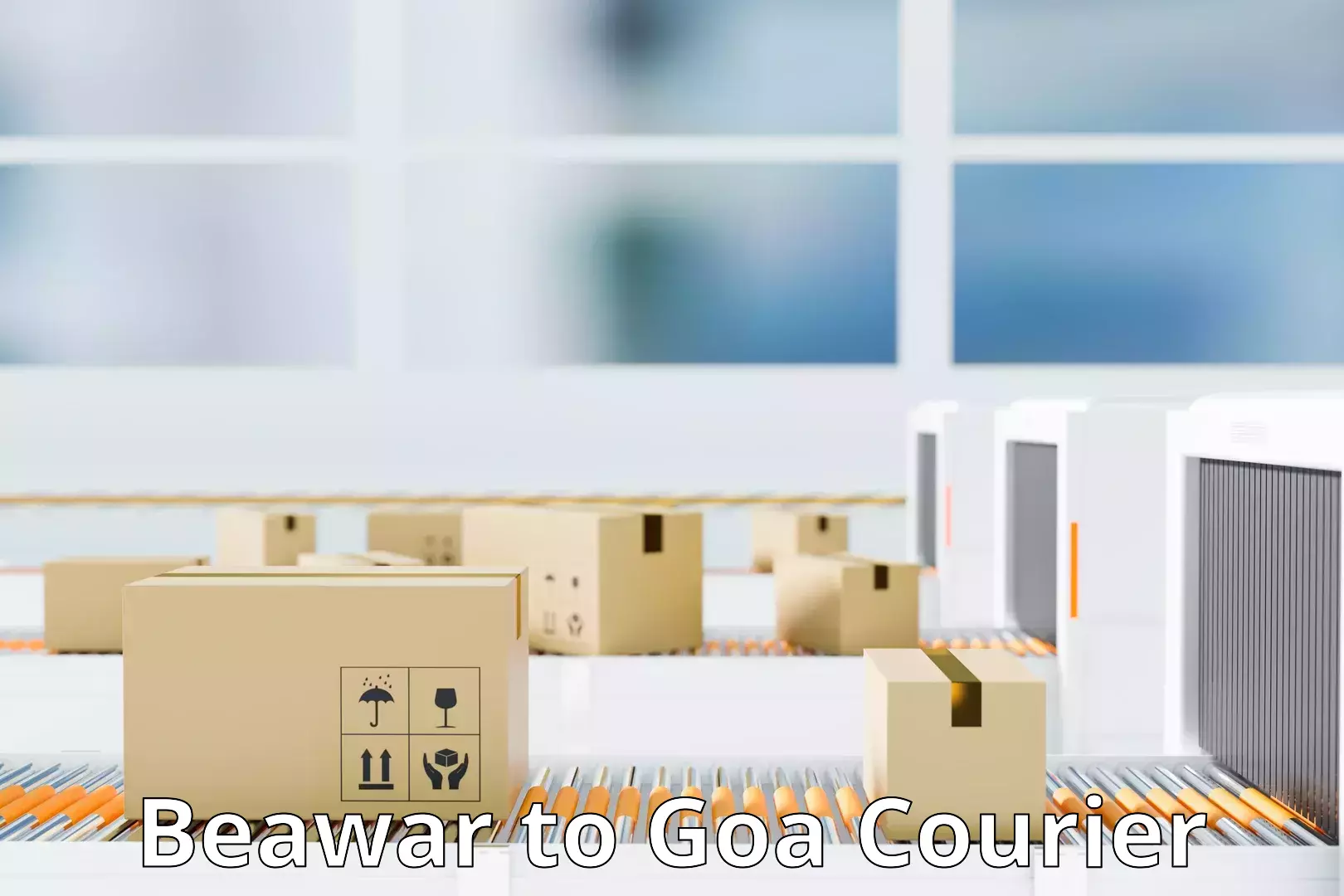 Cost-effective courier options Beawar to Goa