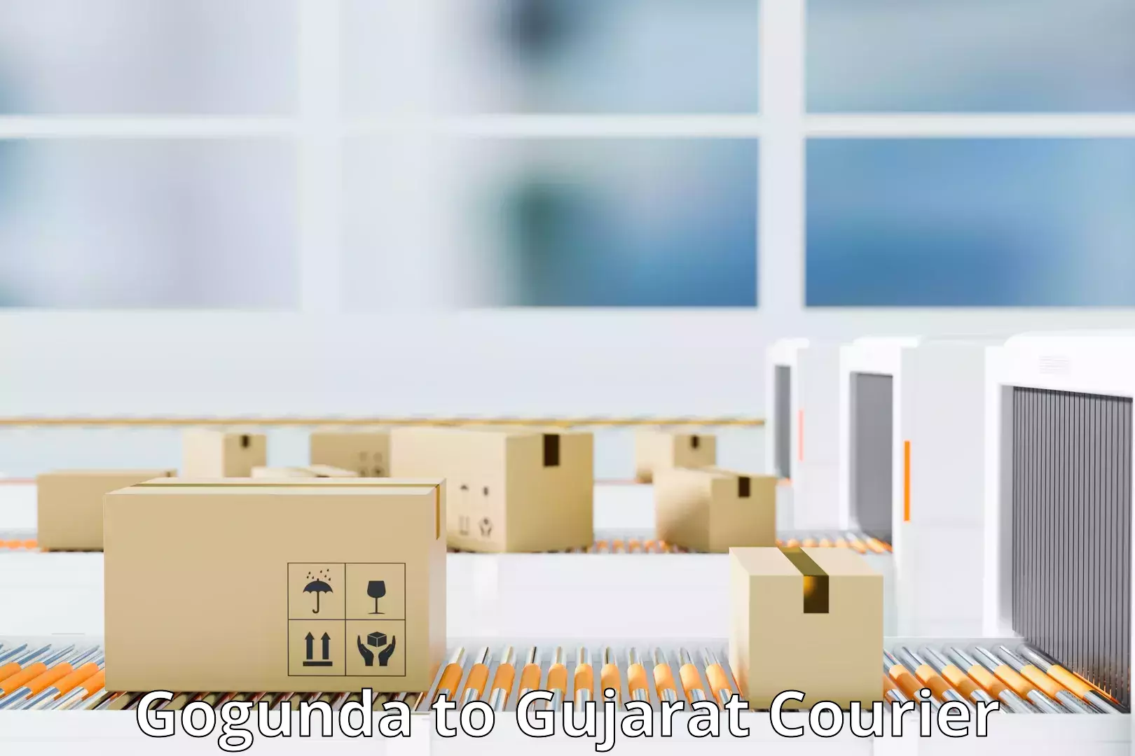 Versatile courier options Gogunda to Patan Gujarat