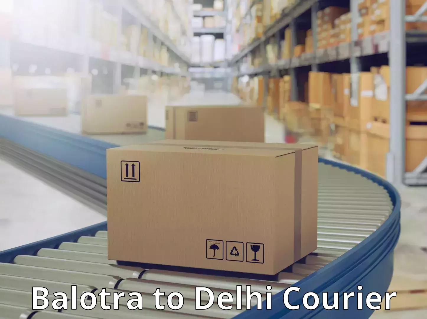 Multi-service courier options Balotra to Delhi