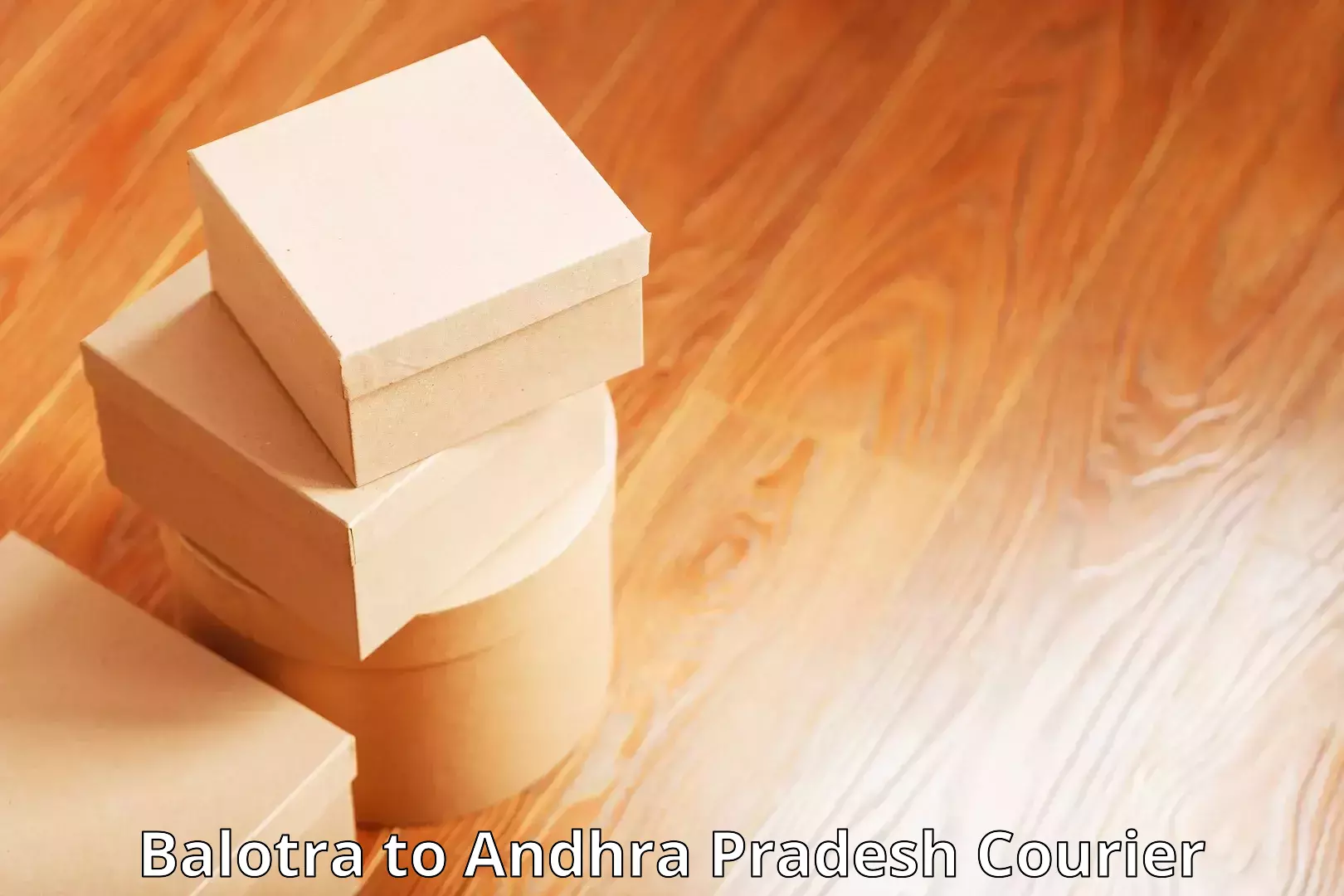 Flexible parcel services Balotra to Andhra Pradesh