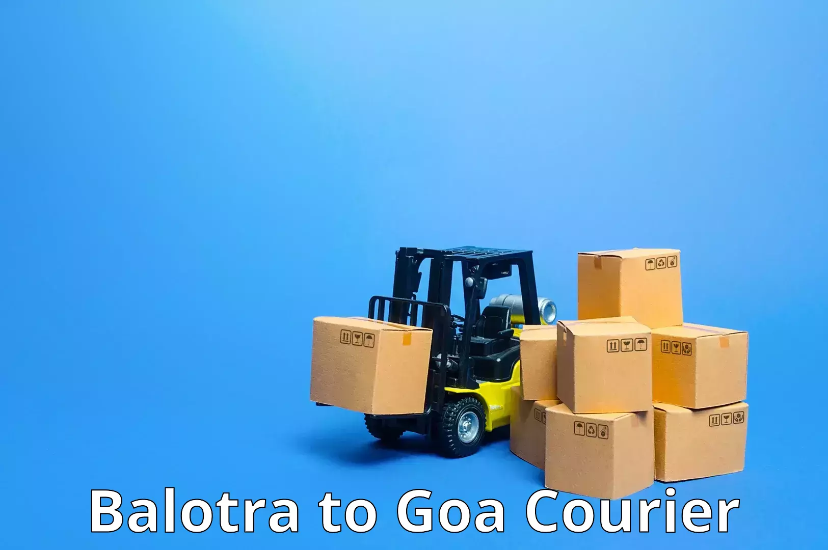Online package tracking Balotra to Goa