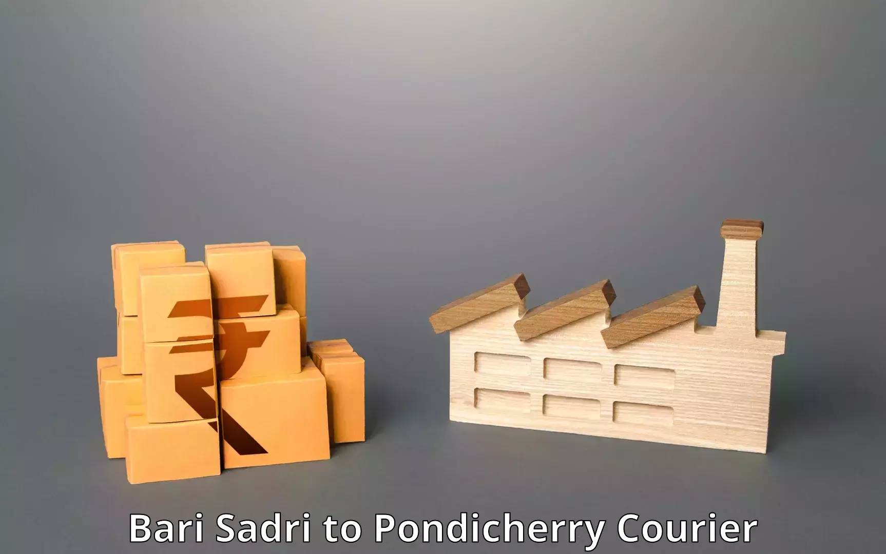 High-speed parcel service Bari Sadri to Pondicherry