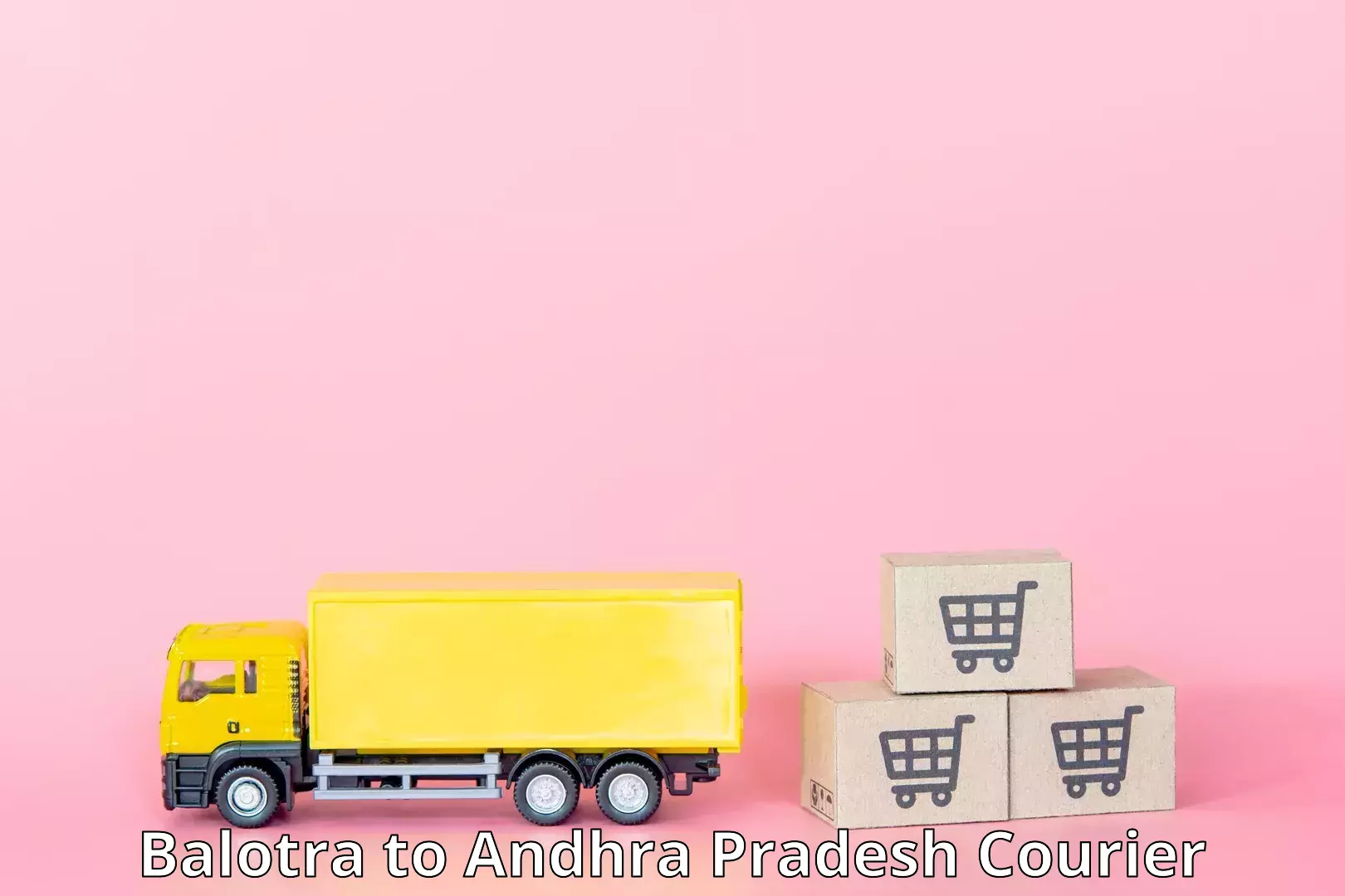 On-demand shipping options Balotra to Andhra Pradesh