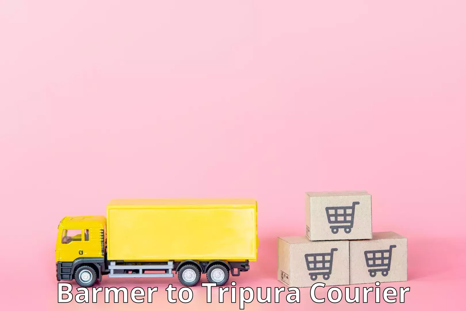 Express delivery network Barmer to Udaipur Tripura