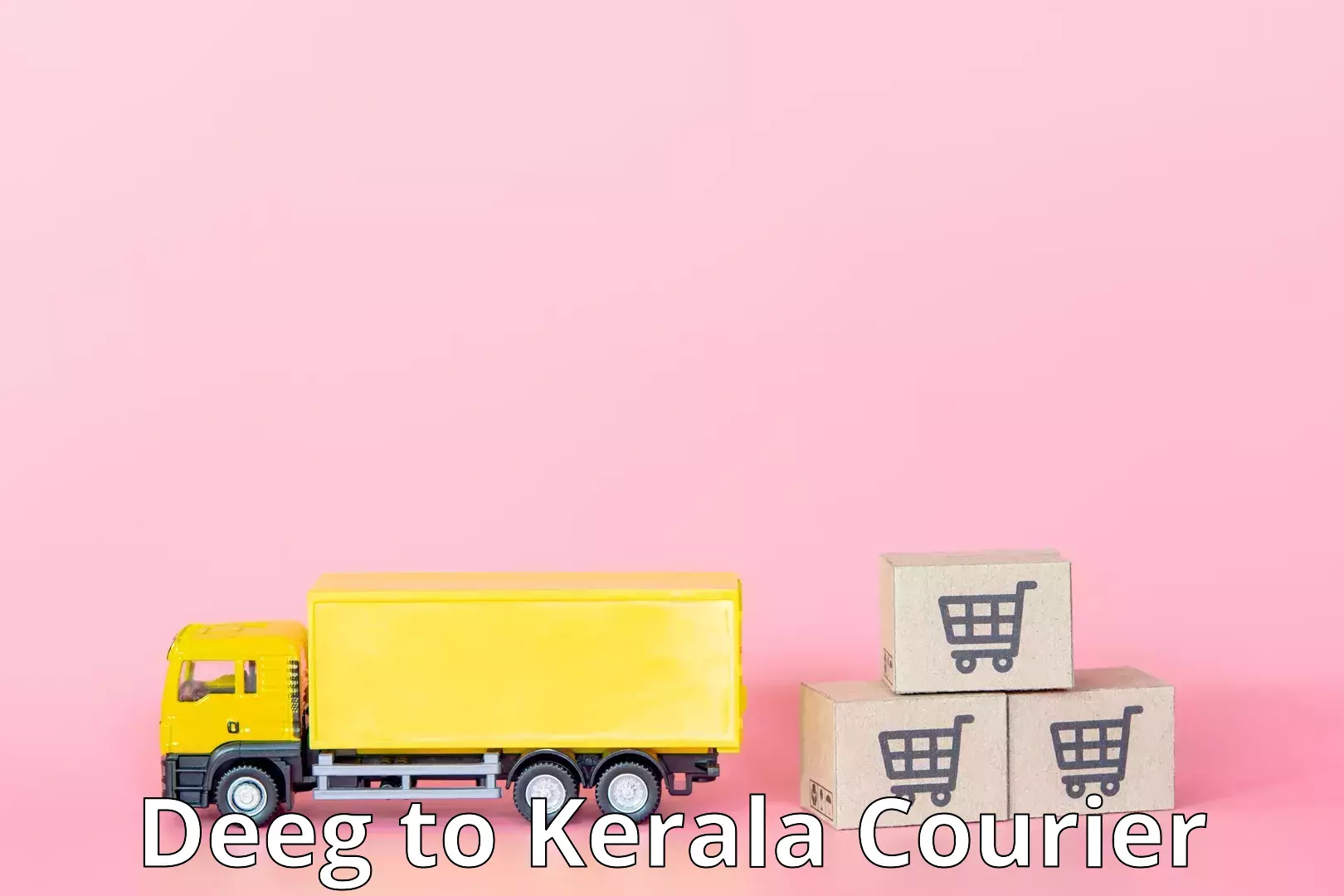 Efficient parcel tracking Deeg to Kerala