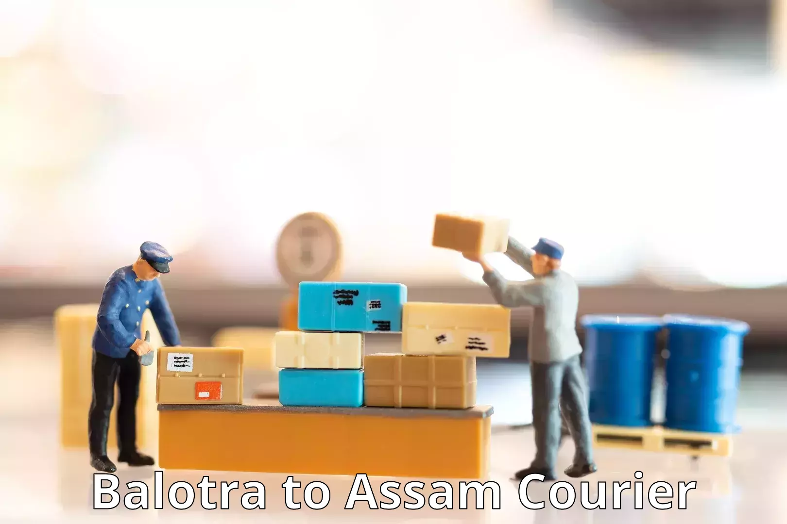 Large package courier Balotra to Assam University Silchar