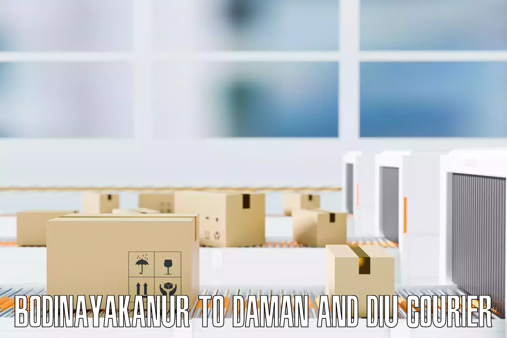 Professional movers and packers Bodinayakanur to Daman and Diu