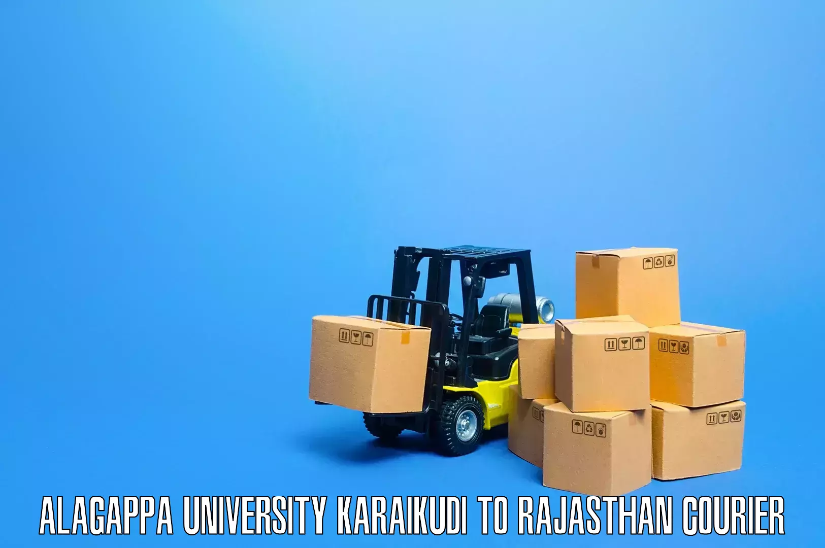 Professional movers and packers Alagappa University Karaikudi to Rajasthan