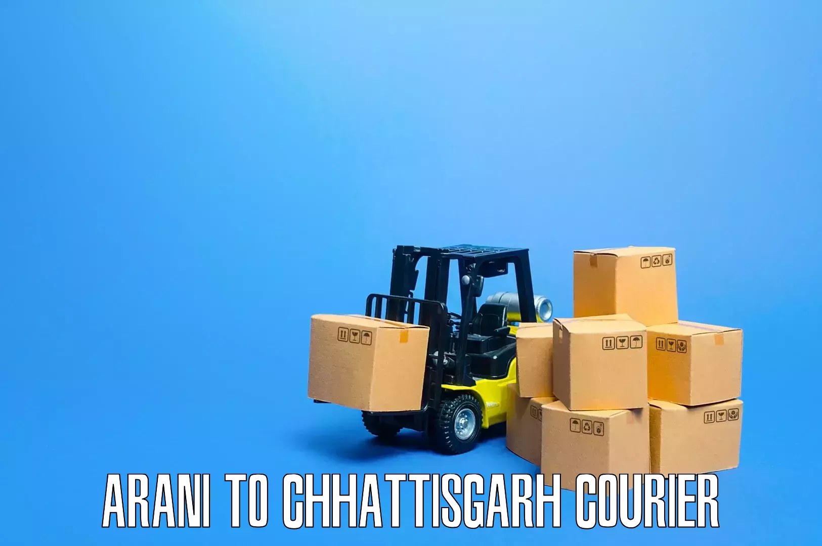 Quick relocation services Arani to Raigarh Chhattisgarh