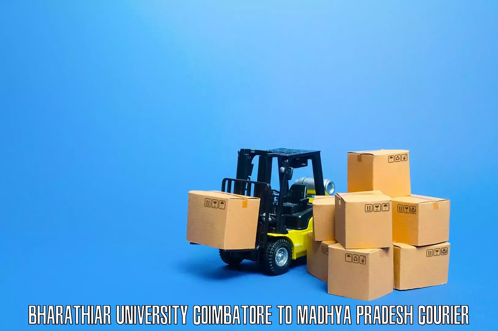 Professional home goods shifting Bharathiar University Coimbatore to Madhya Pradesh