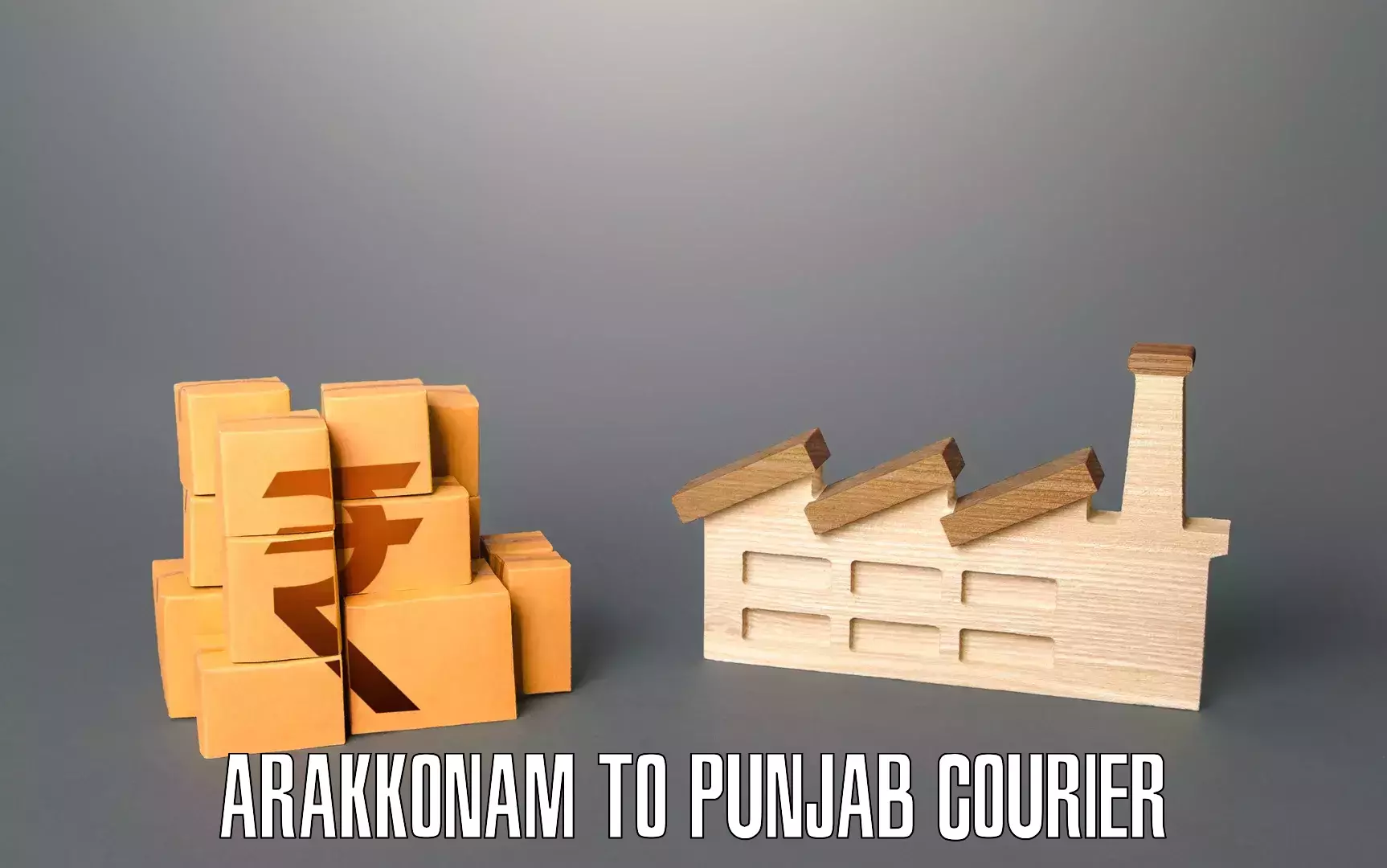 Furniture transport professionals in Arakkonam to Punjab