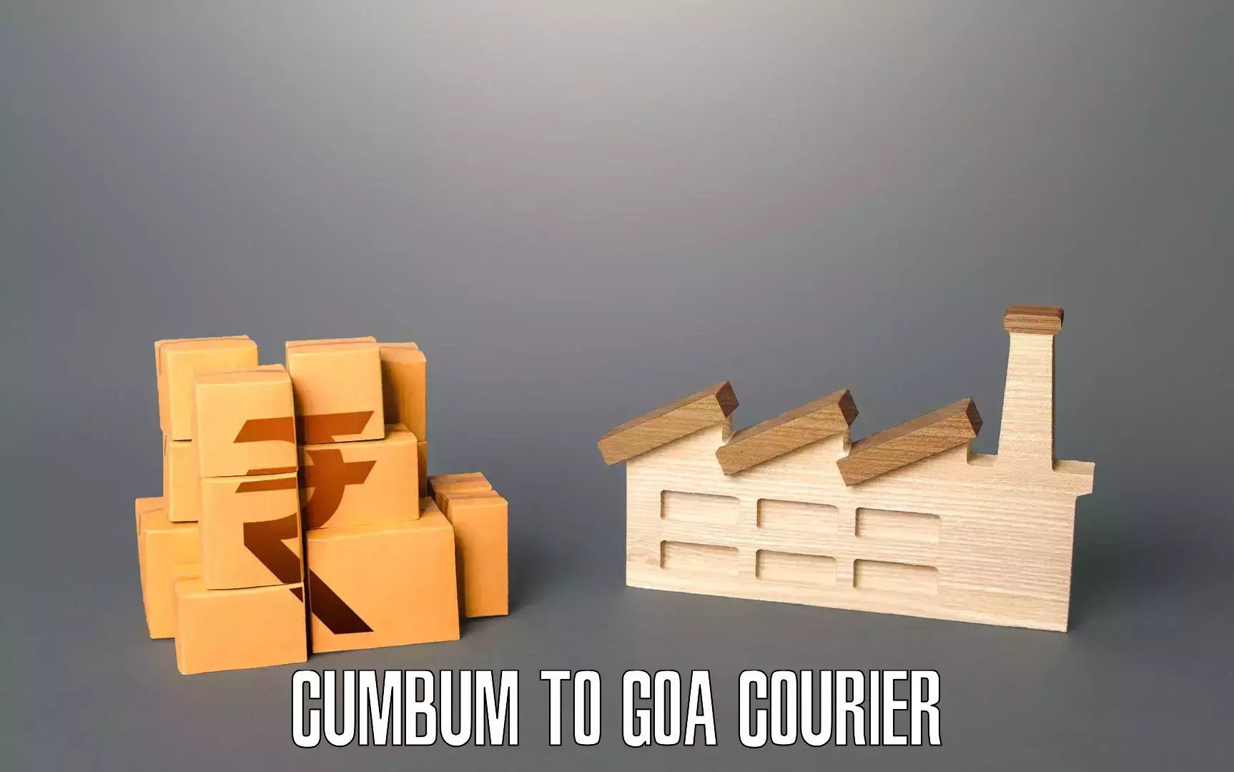 Home goods moving company Cumbum to South Goa