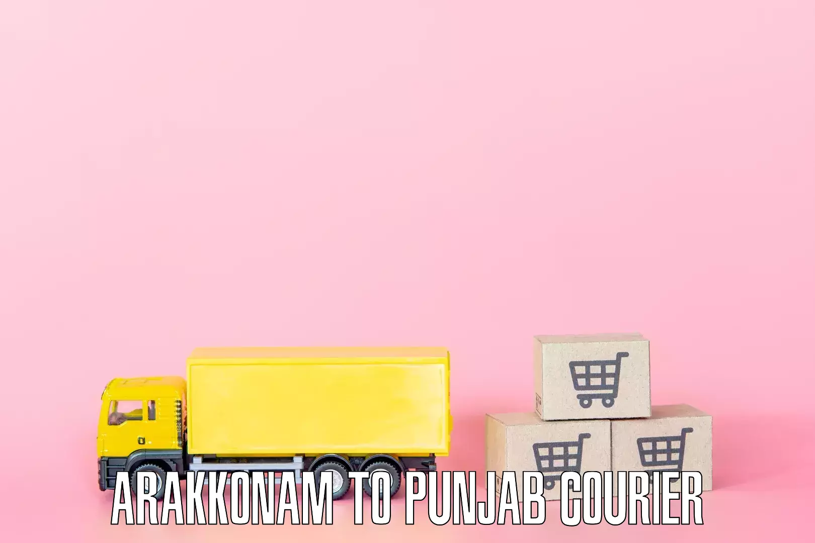 Full-service furniture transport Arakkonam to Punjab