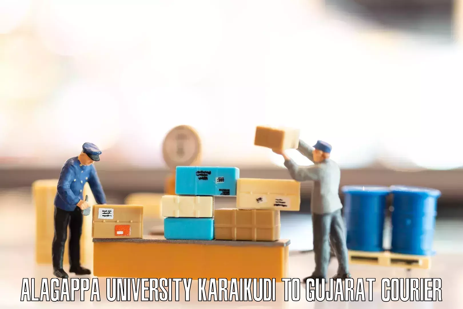 Quality moving and storage Alagappa University Karaikudi to Gujarat