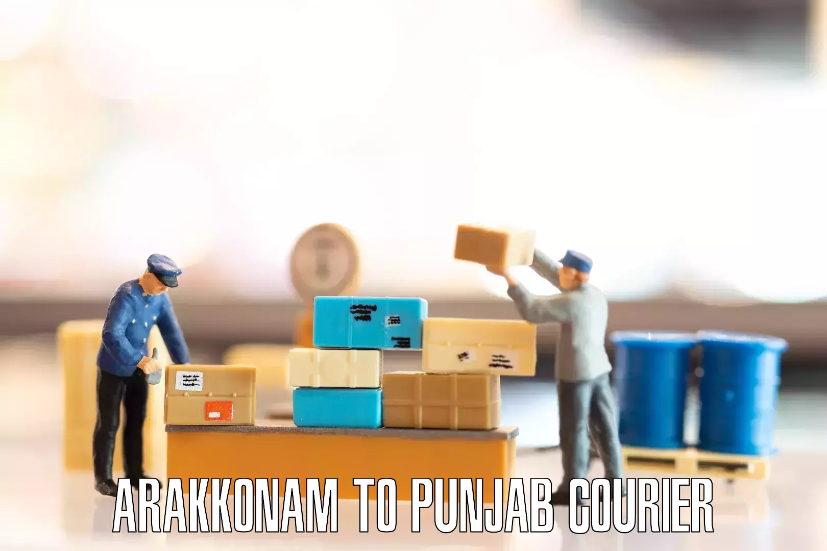Furniture shipping services Arakkonam to Punjab