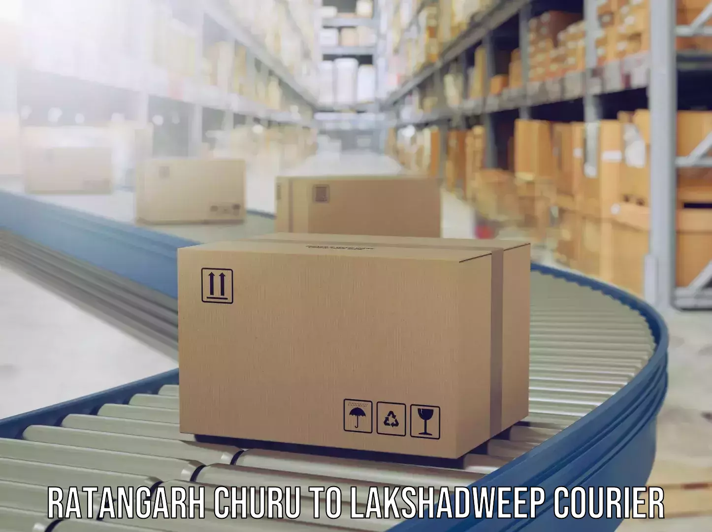 Baggage transport coordination Ratangarh Churu to Lakshadweep