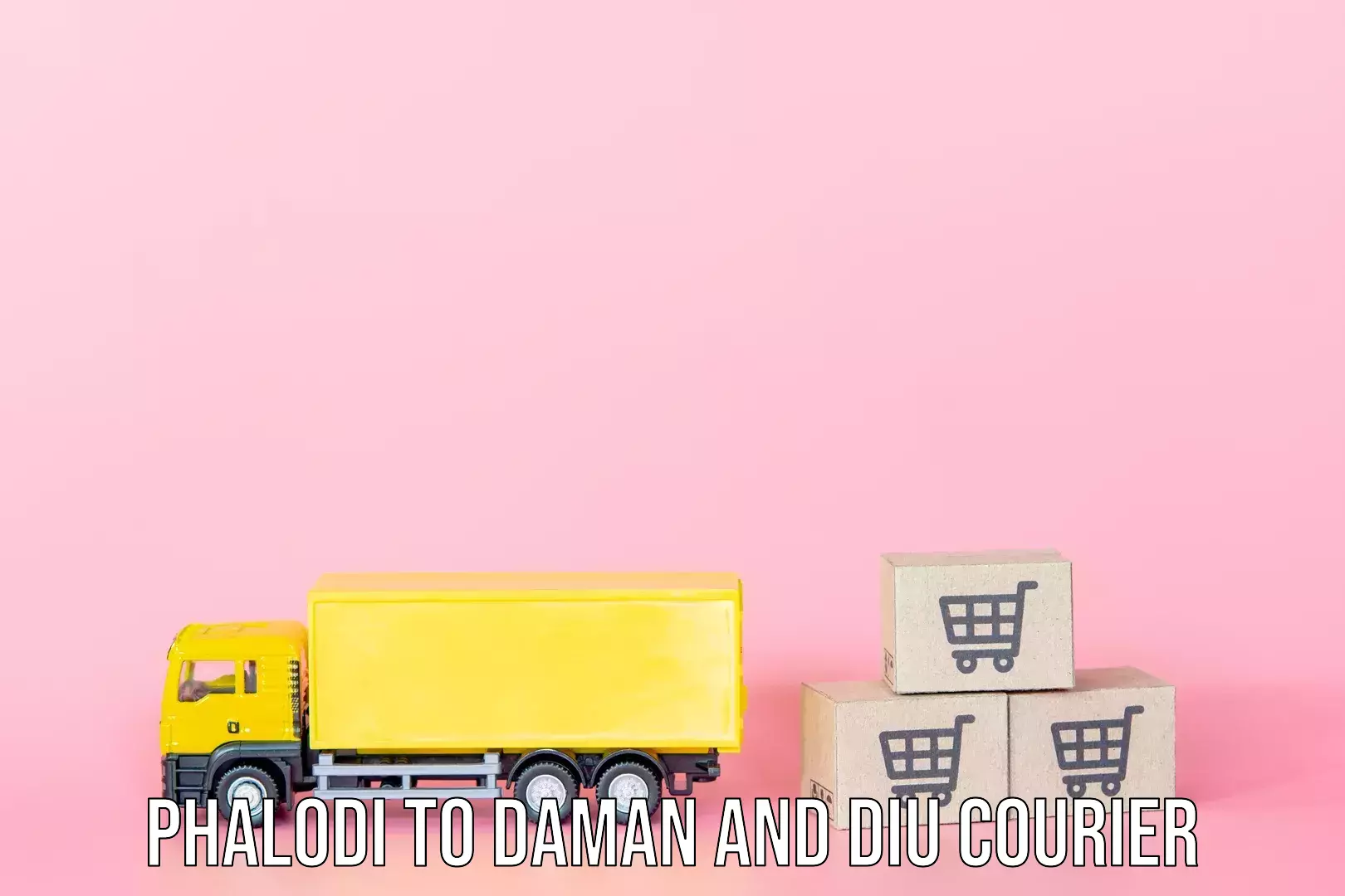 Luggage storage and delivery Phalodi to Daman and Diu