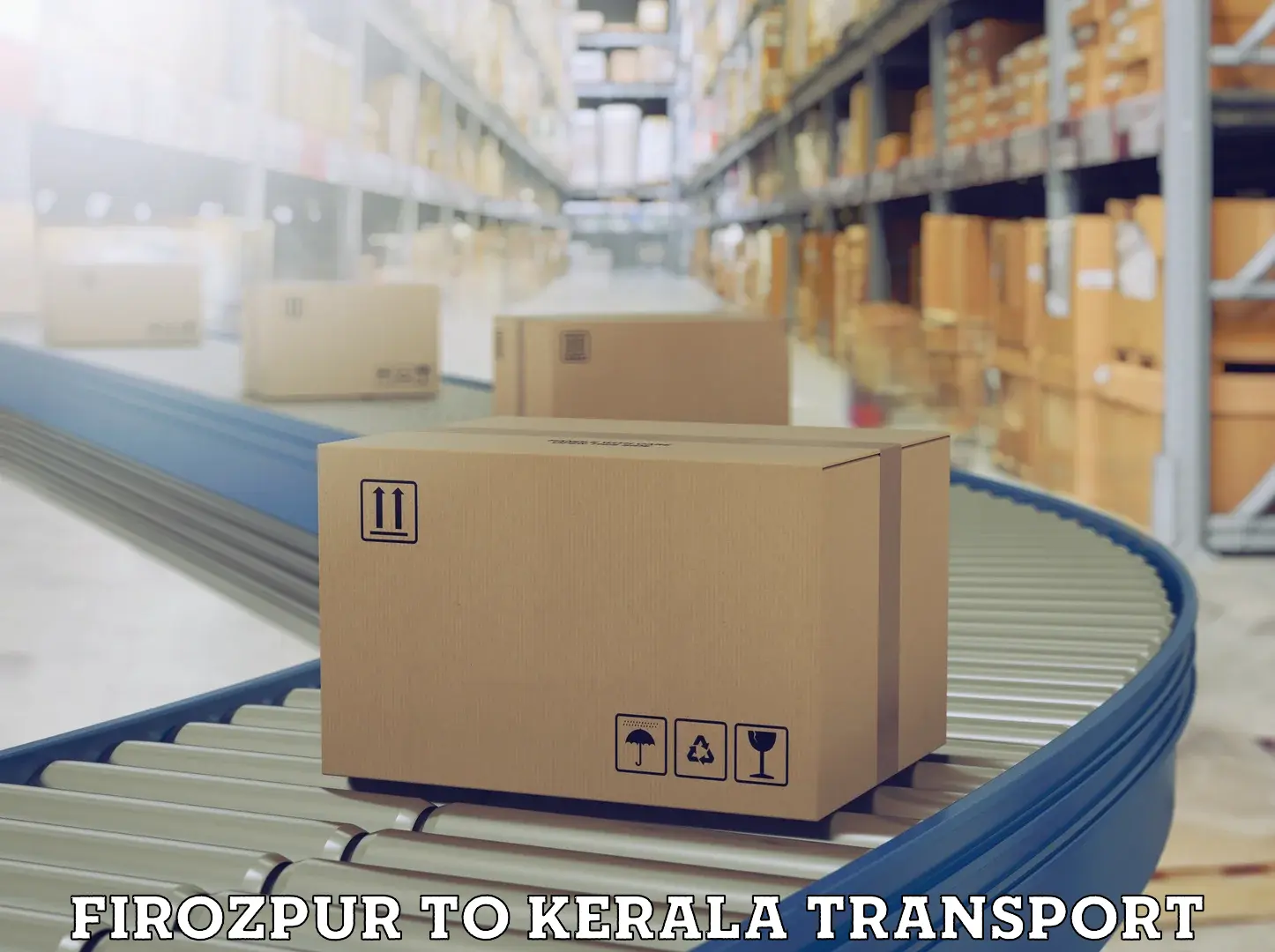 Container transport service Firozpur to Cherthala