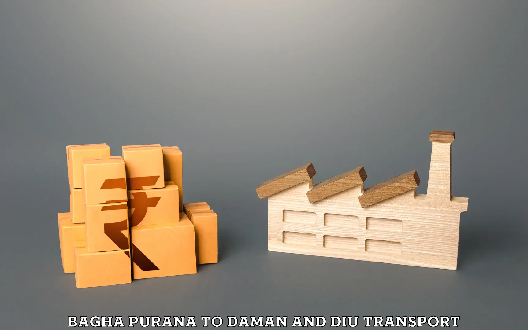 Daily parcel service transport Bagha Purana to Diu