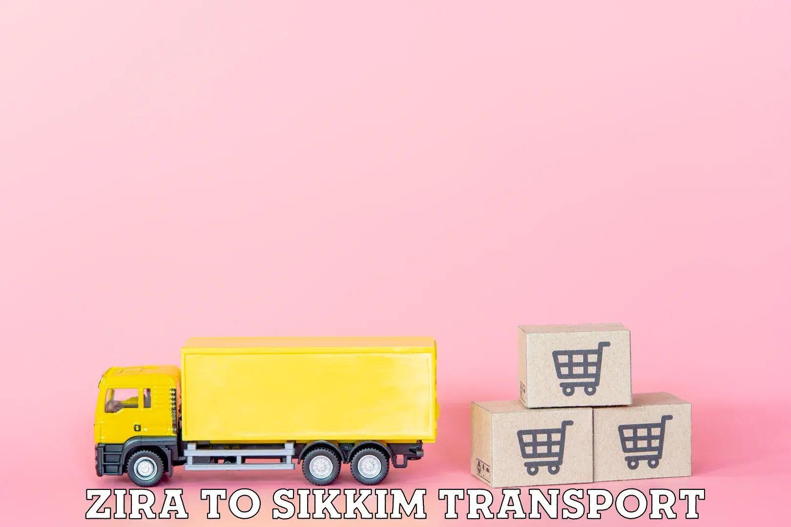 Vehicle transport services Zira to Sikkim